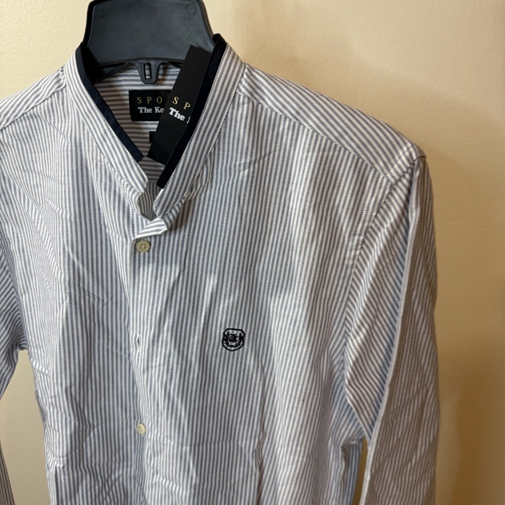 The Kooples Light Blue Striped Button Down Shirt - Picture 8 of 12